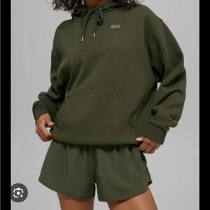 Alo Accolade Green Olive Hoodie Size Medium